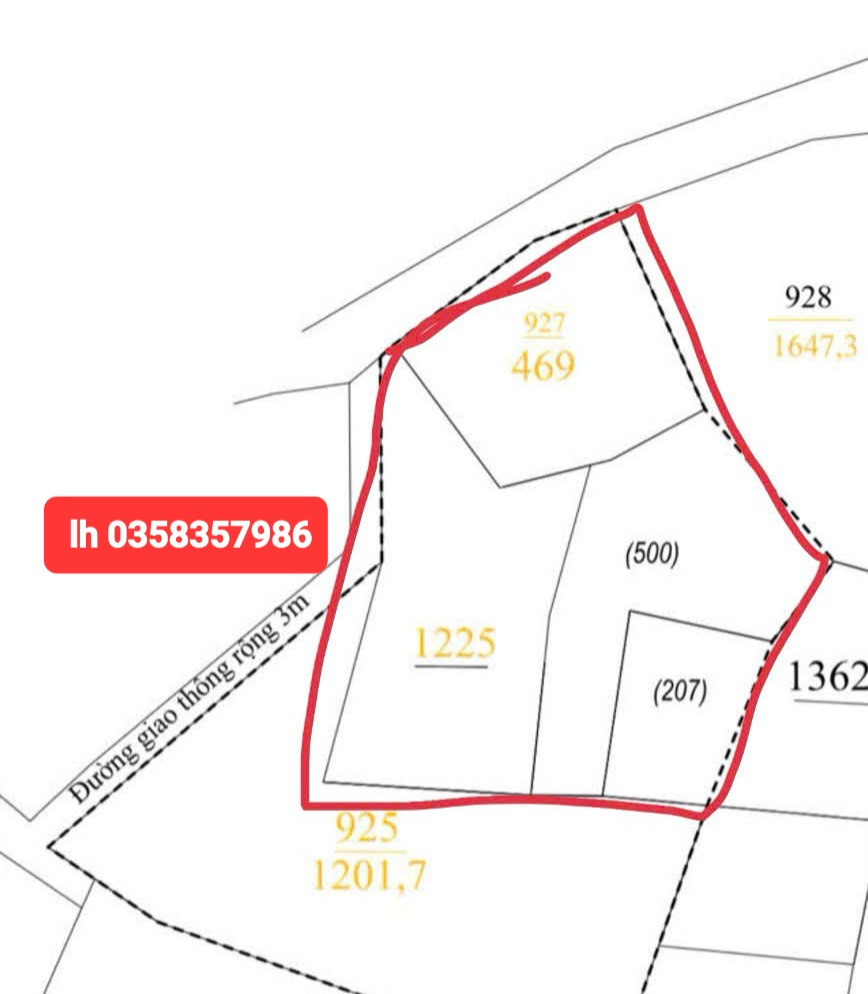Bán đất 2430m² ngang 100m giá 5 tỷ Xã Đại Phúc