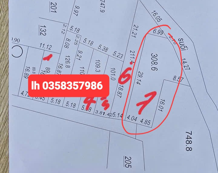 Bán đất 308.6m² ngang 6.99m giá 2.03 tỷ Xã Đại Phúc