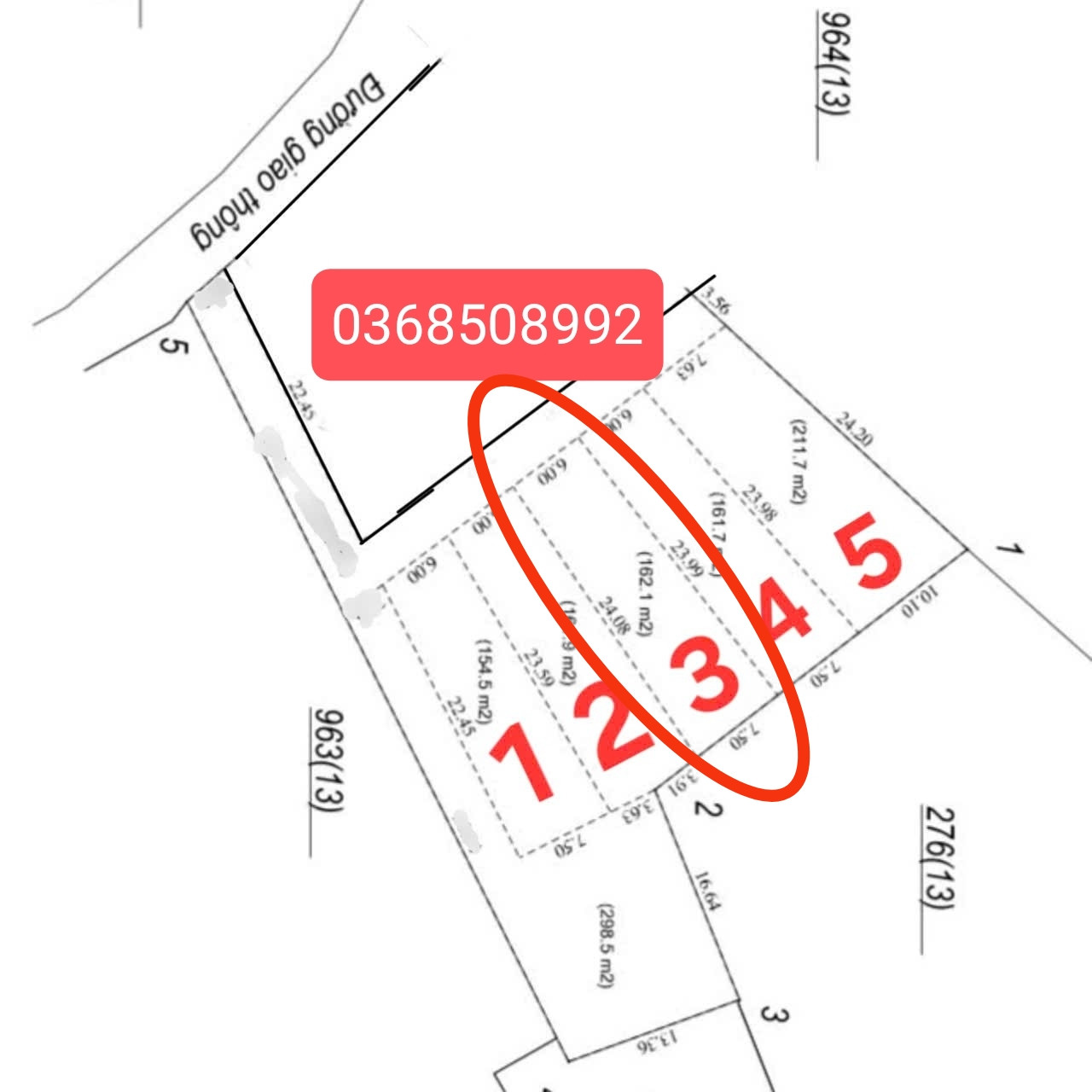 Bán đất 162m² ngang 6m giá 720 triệu Xã Đại Phúc