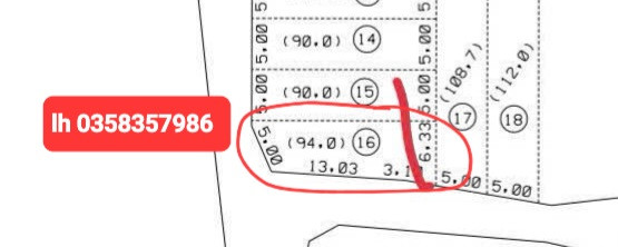 Bán đất 94m² ngang 6.33m giá 1.13 tỷ Xã Đại Phúc