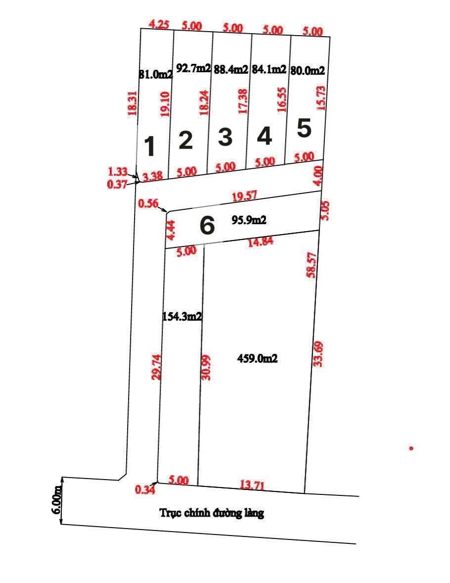 Bán đất 111m² full thổ cư ngang 5m giá 2.2 tỷ tại Xã Đại Xuyên