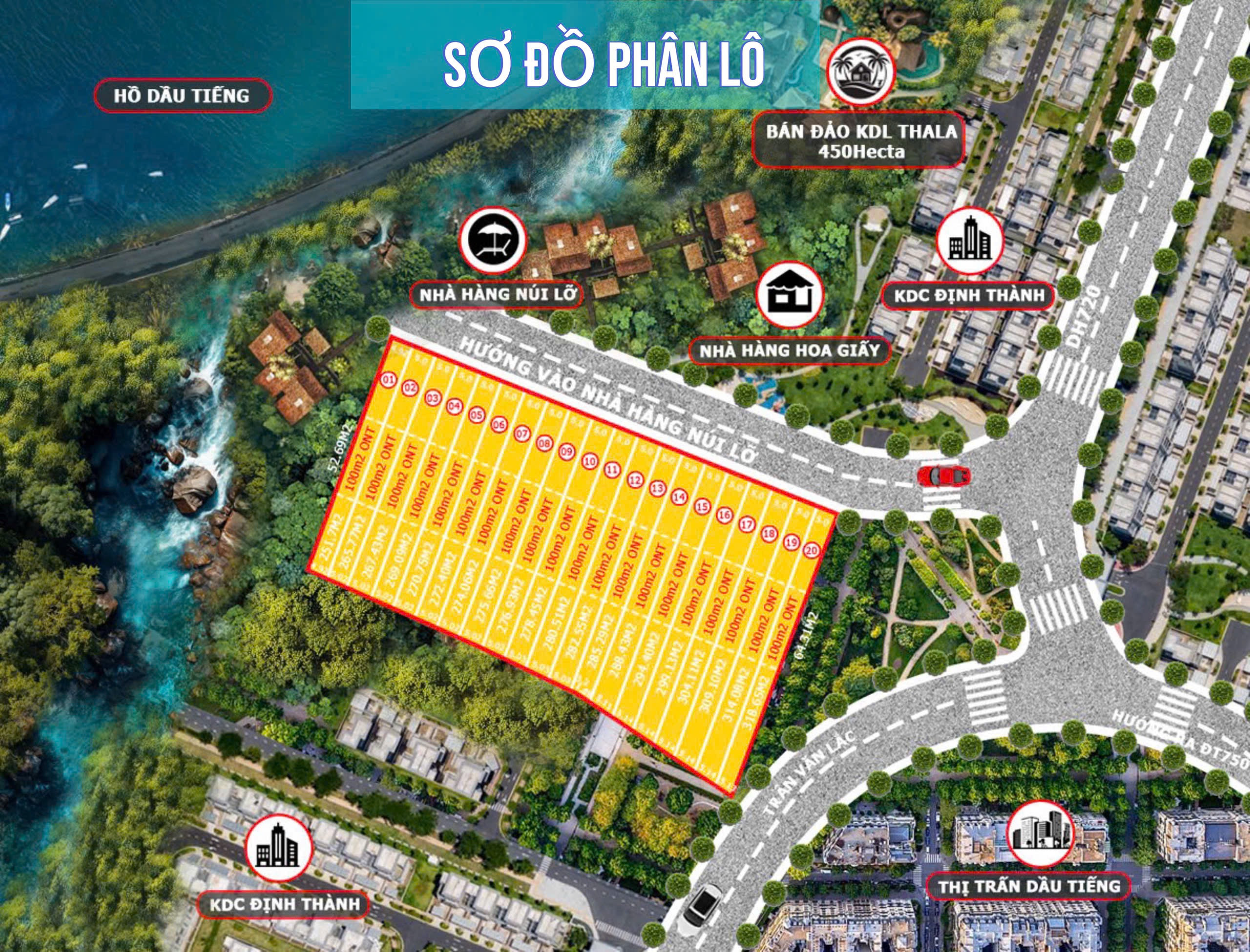 Bán đất 300m² ngang 5m giá 680 triệu Xã Dầu Tiếng