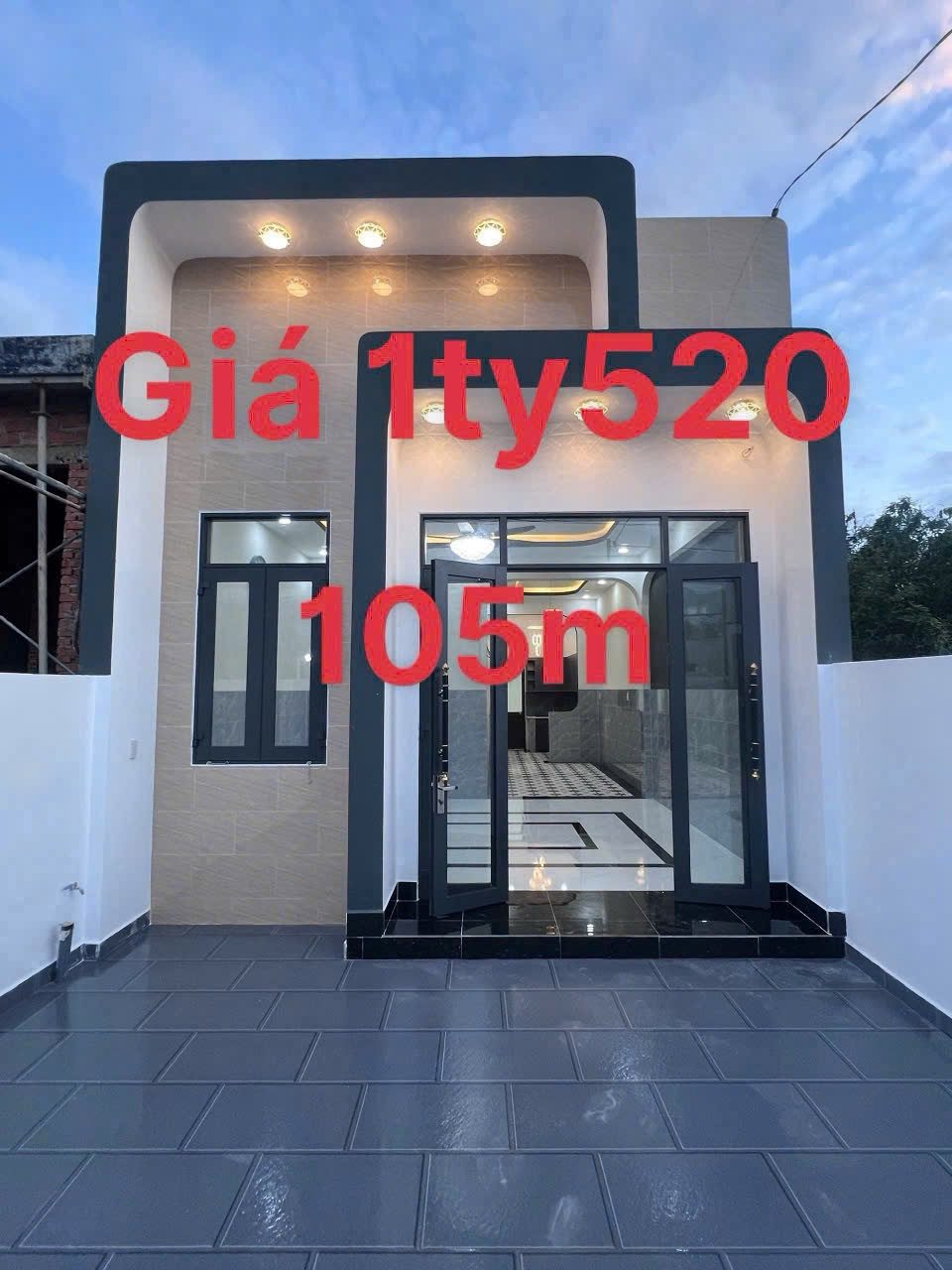 Bán nhà 105m² full thổ cư ngang 5m giá 1.55 tỷ tại Xã Diên Điền