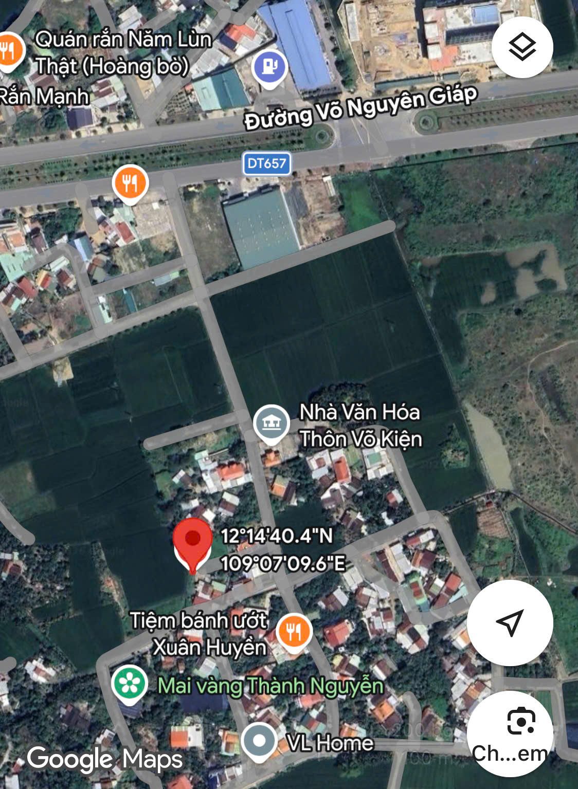 Bán đất 100.6m² có sẵn 60m² thổ cư ngang 5m giá 1.55 tỷ tại Xã Diên Khánh