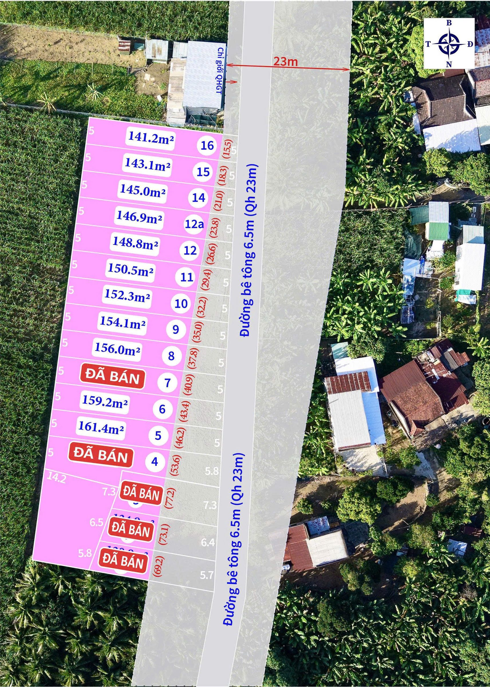 Bán đất full thổ cư xã Diên Phước( xã Diên Thọ mới) đường Thành Hồ nối dài cách 50m