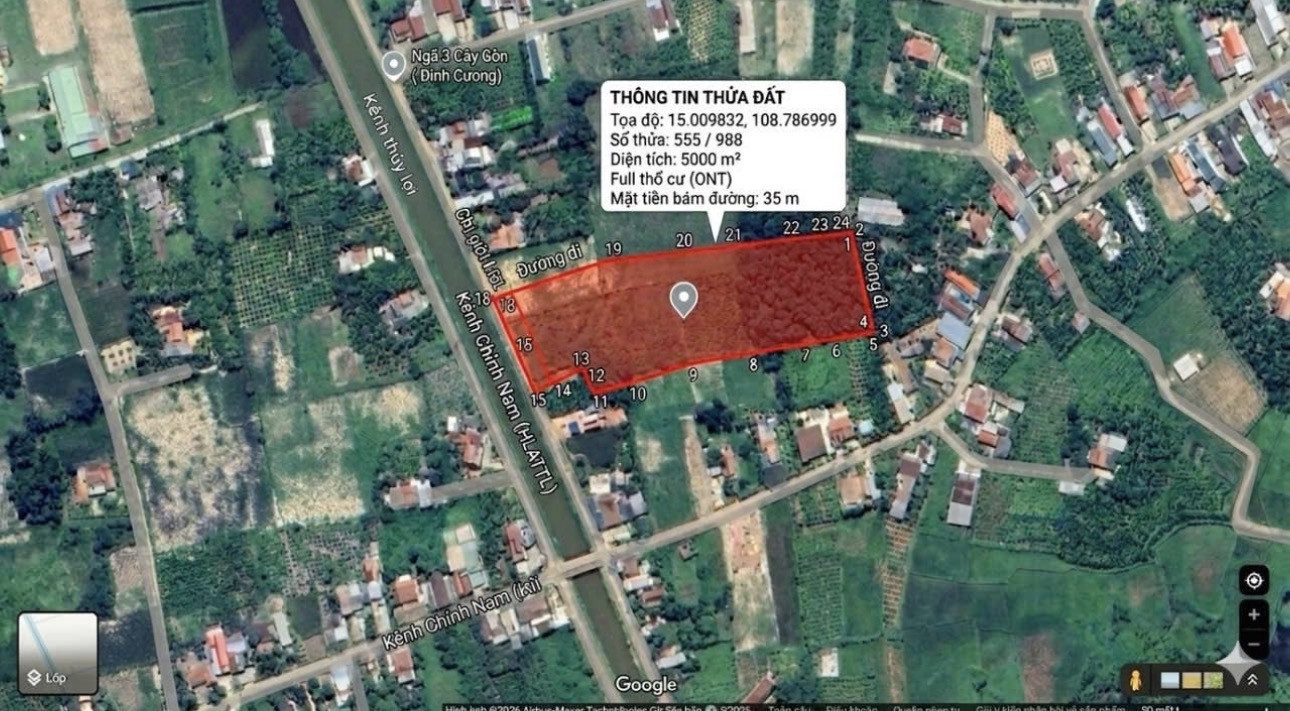 ĐẤT VƯỜN 5.000M² FULL THỔ CƯ – MẶT TIỀN 35M, TIỀM NĂNG PHÂN LÔ VÀ NHÀ VƯỜN NGHỈ DƯỠNG
