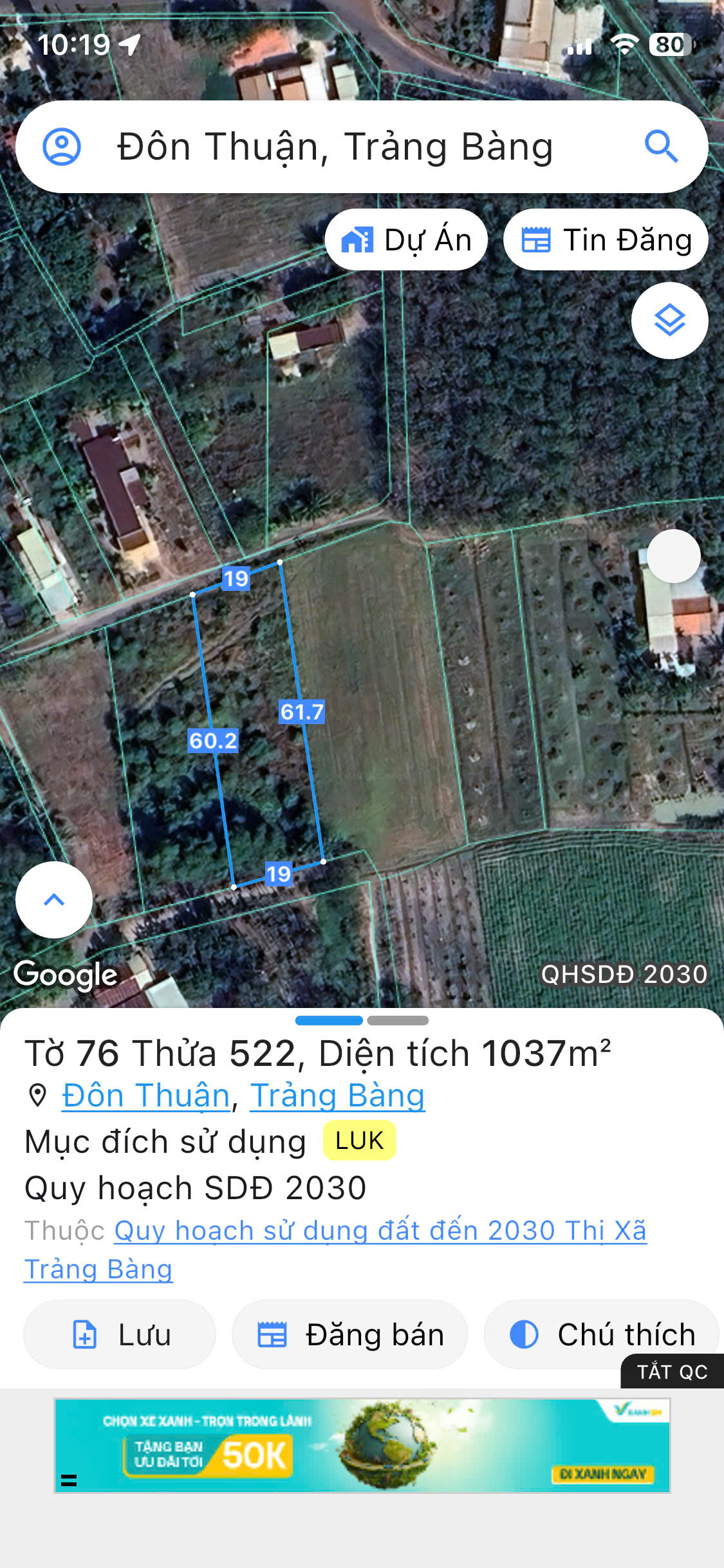 Bán đất siêu đẹp xã Đôn Thuận Trảng Bàng Tây Ninh, giáp khu công nghiệp Phước Đông.