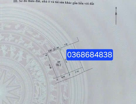 Bán đất 78.2m² full thổ cư ngang 6.3m giá 8.4 tỷ tại Xã Đông Anh