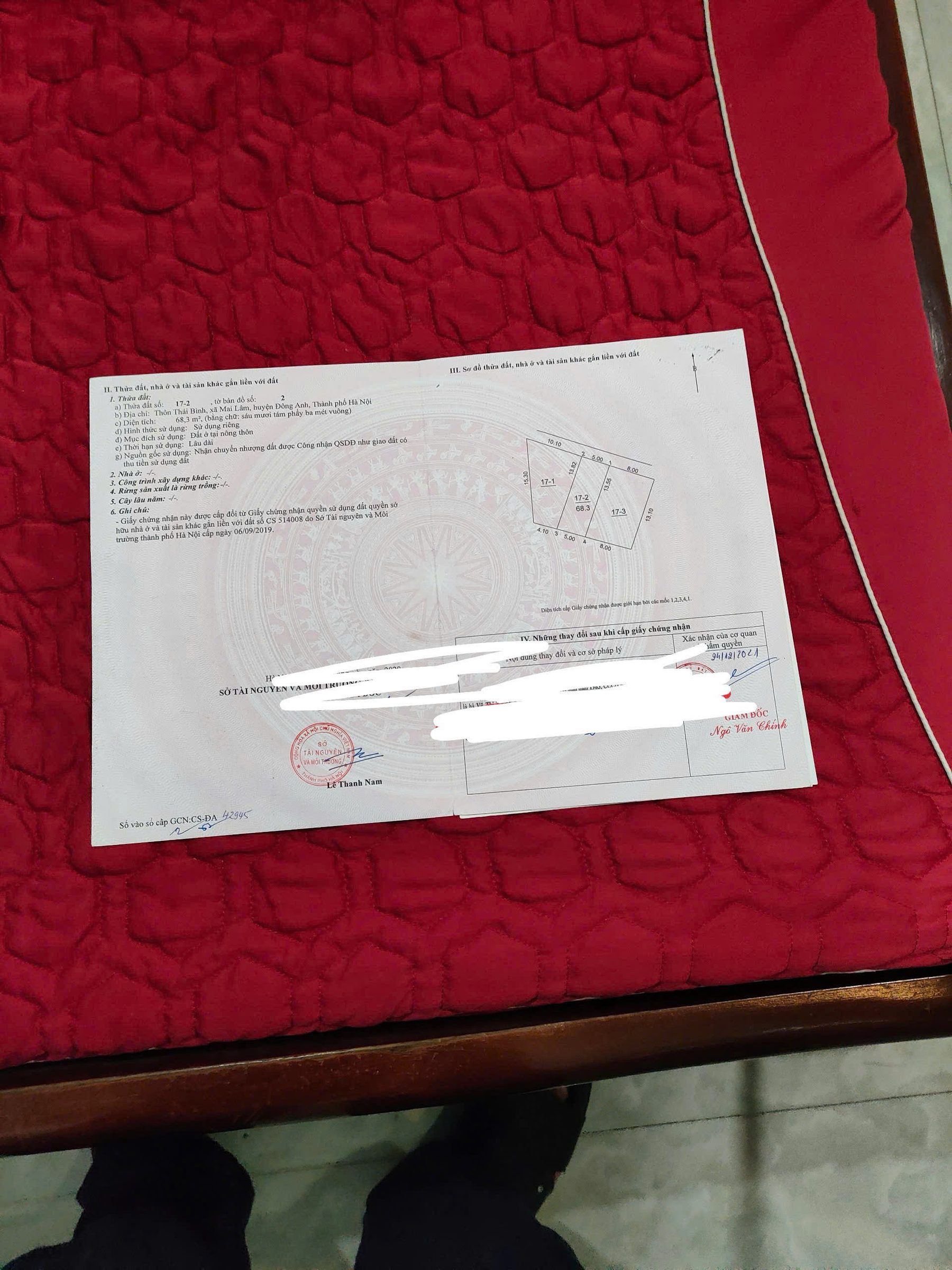 Bán đất xã Đông Anh, thôn Thái Bình 68,3m2 cách 1 nhà ra hồ mặt tiền 5m siêu đẹp