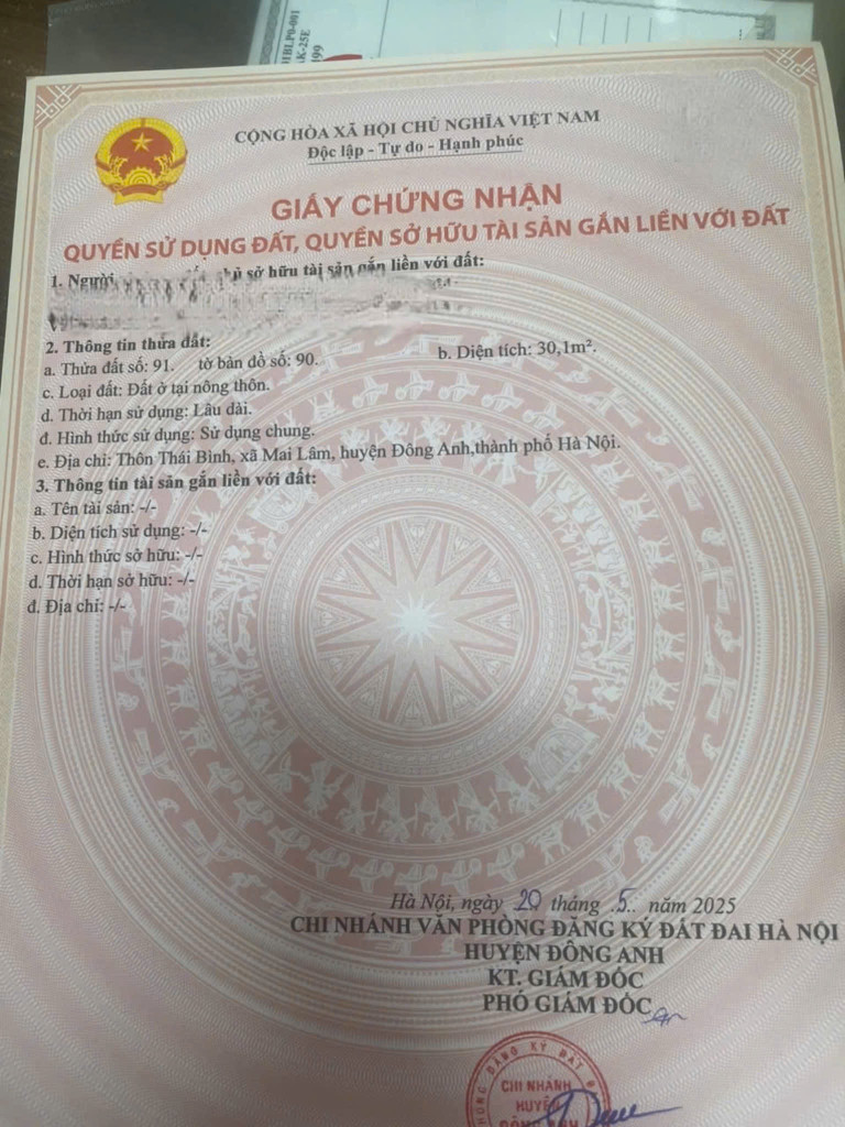 🔥 HÀNG HIẾM THÁI BÌNH, ĐÔNG ANH ( XÃ MAI LÂM CŨ ) – CHỈ VỚI 3,250 TỶ SỞ HỮU NGAY LÔ ĐẤT VỊ TRÍ ĐẸP GẦN VIN CỔ LOA.