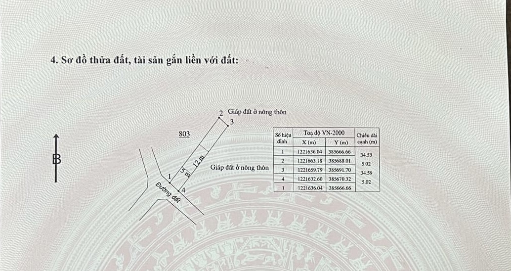 Bán đất giá 480 triệu - tại thôn Đông Tân xã Đông Hà huyện Đức Linh
