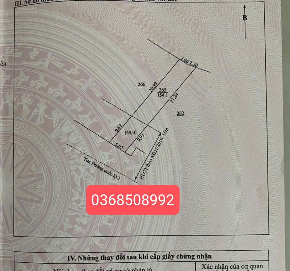 Bán đất 154m² ngang 5m giá 1.35 tỷ Xã Đồng Hỷ