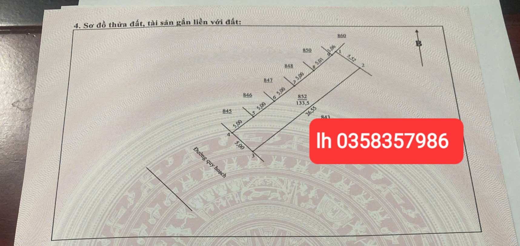 Bán đất 133.5m² full thổ cư ngang 5.52m giá 2.6 tỷ tại Xã Đồng Hỷ