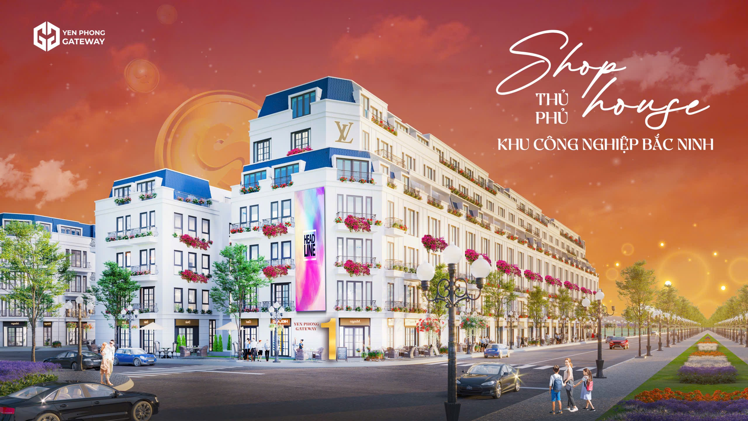 BÁN SHOPHOUSE YÊN PHONG GATEWAY – CẠNH ĐẠI ĐÔ THỊ SUN BẮC NINH - 5 TẦNG - 6,8 TỶ