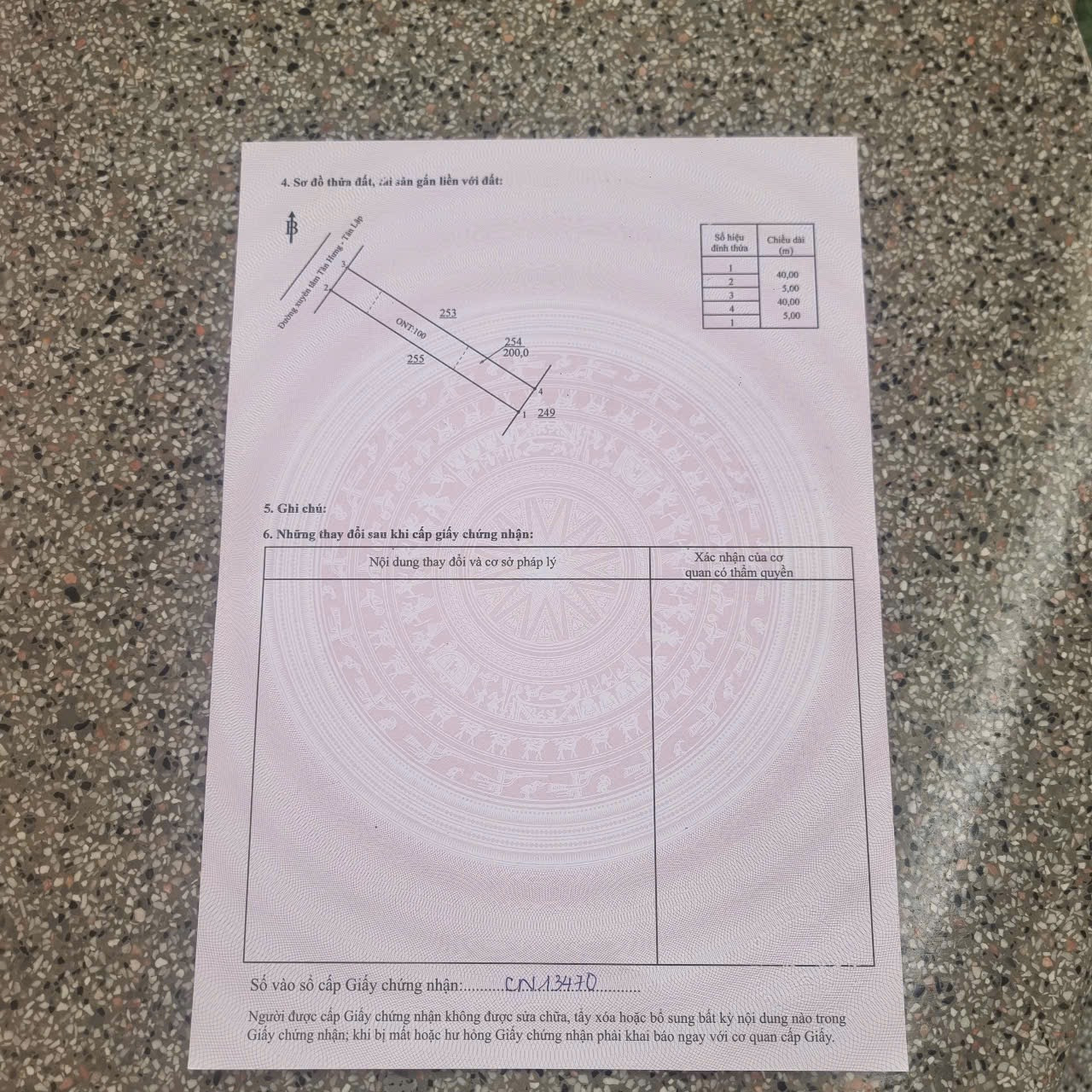 Bán đất 400m² có sẵn 200m² thổ cư ngang 10m giá 420 triệu tại Xã Đồng Phú