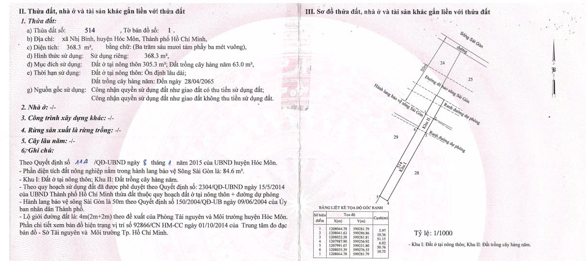 Bán đất 453m² có sẵn 368m² thổ cư ngang 6m giá 7.8 tỷ tại Xã Đông Thạnh