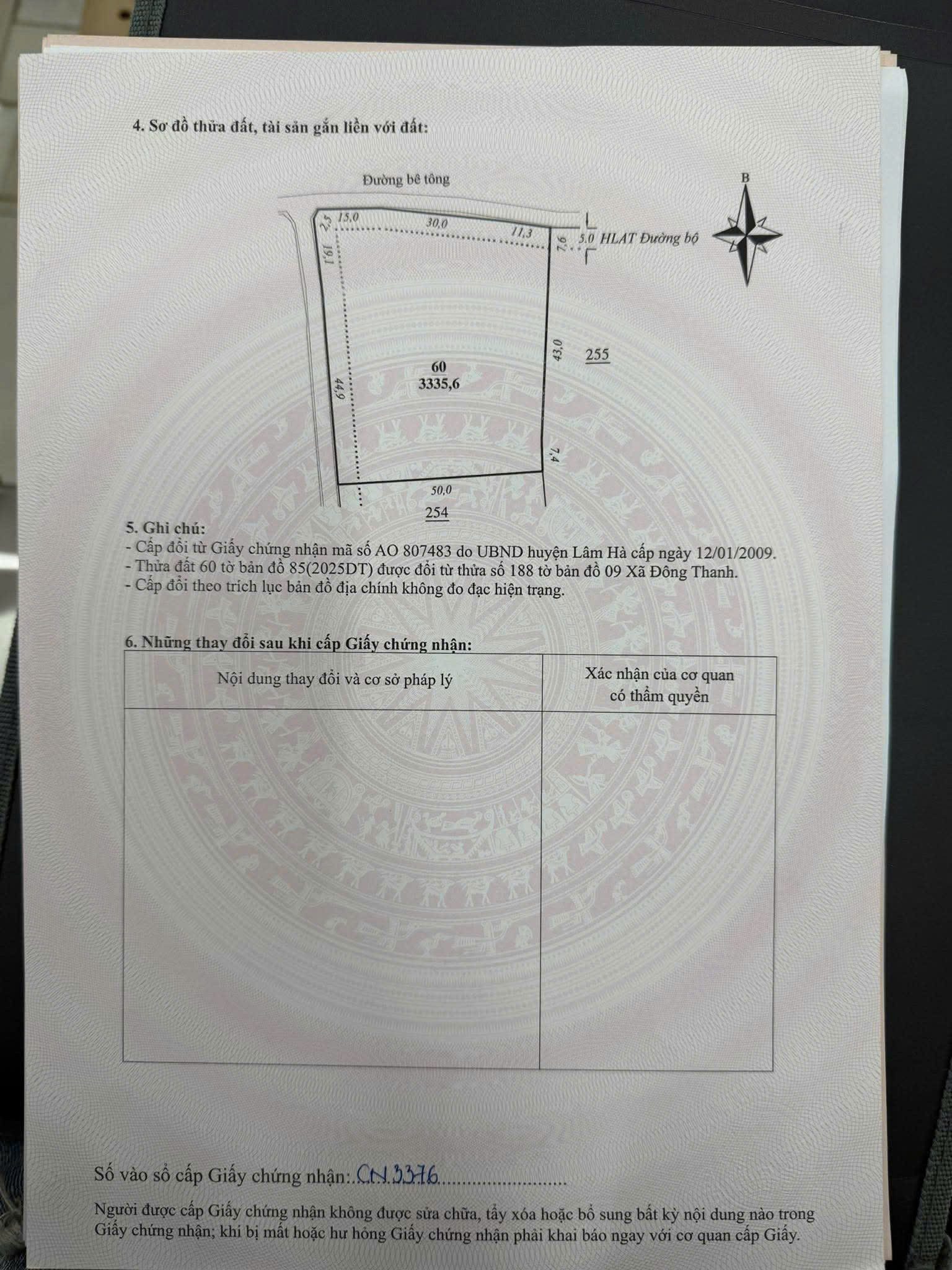 Lô Góc 02 mặt tiền đường ngay trung tâm xã Đông Thanh chỉ 200m ra đường nhựa. GIá 5.9 tỷ/ 57.8 m X 66.5m. Sẵn 400m Thổ Cư