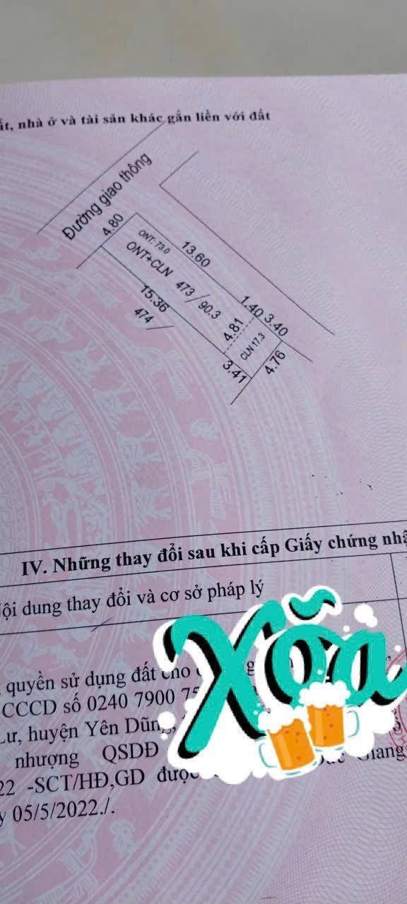 🍀🍀Duy nhất Lô Góc 2 mặt tiền- Tại Thôn Hồng Giang- Xã Đức Giang - Huyện Yên Dũng- Tỉnh Bắc Giang cũ💎

✔️Cách Tl398 vài bước chân
✔️Đường trục chính thôn , ô tô đánh võng
✔️Cách Khu công nghiệp Đức Giang- Đồng Phúc vài trăm mét
☎️ 0983 088 192 ✈️✈️