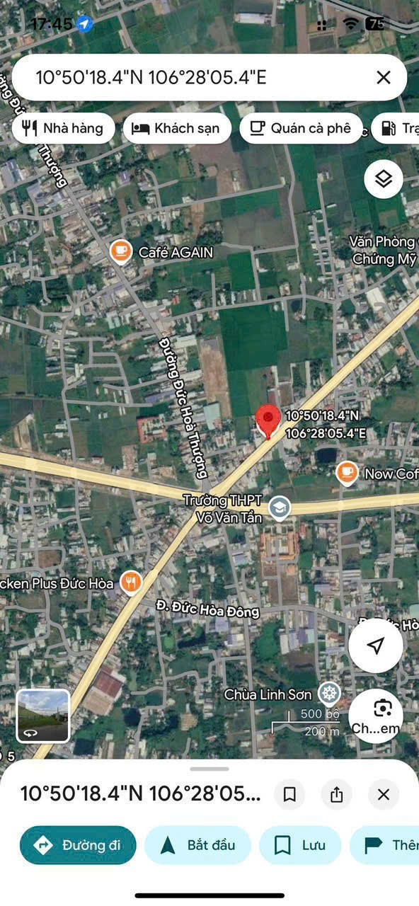 Bán Đất 300m2 có sẵn 200 m2 thổ cư giá 4 tỷ tại Xã Đức Hòa Đông Huyện Đức Hòa Long An