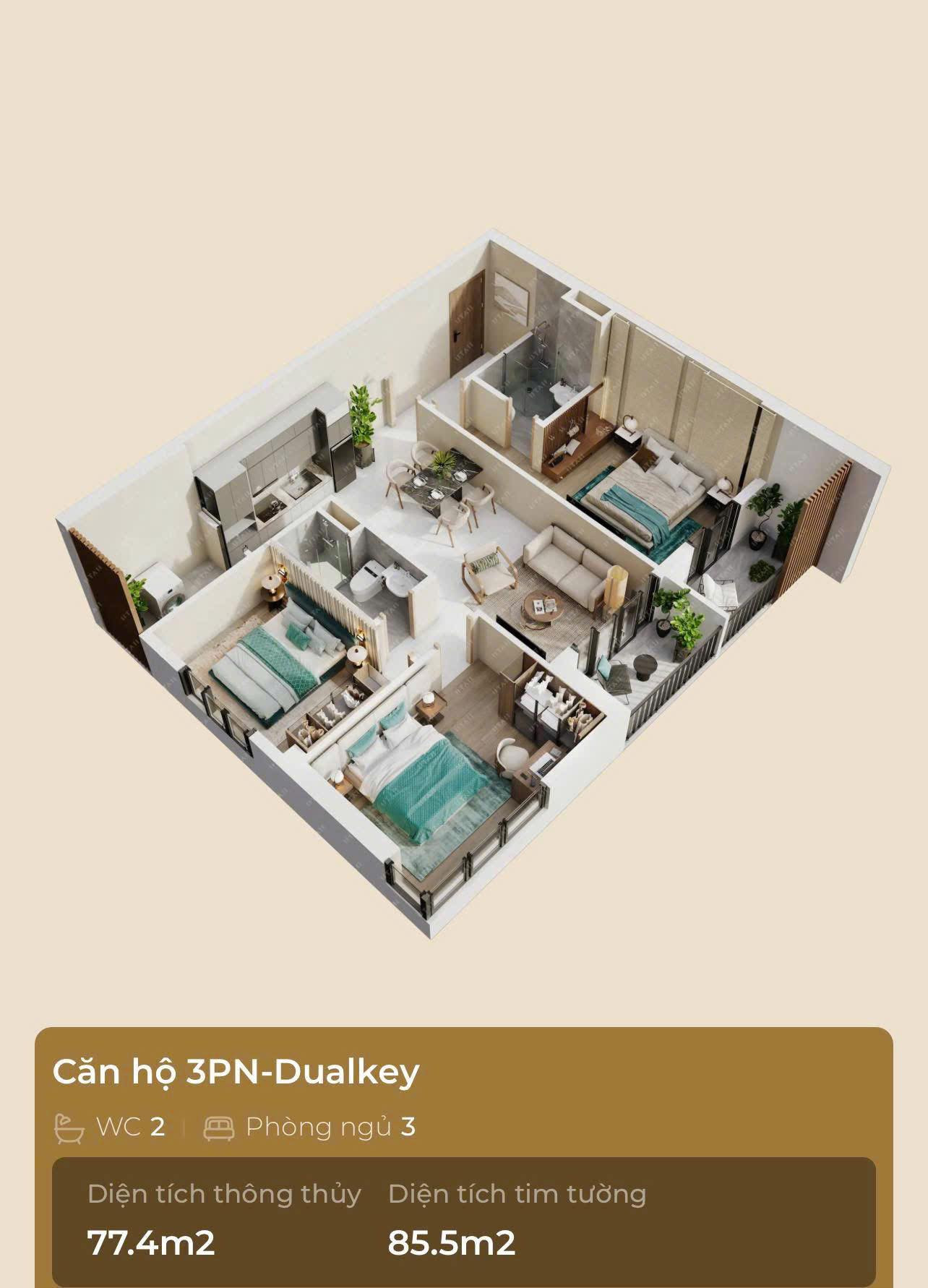 CĂN HỘ 3PN DUALKEY – GIỎ HÀNG ĐỢT 1 🔥