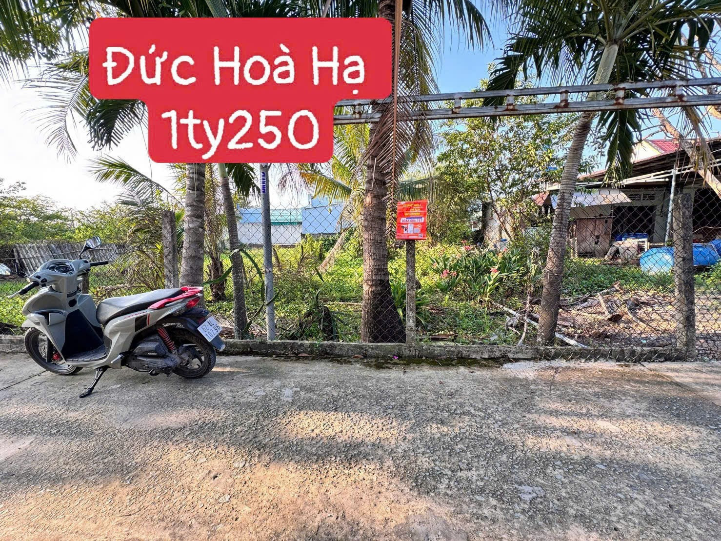 Bán đất 204m² có sẵn 110m² thổ cư ngang 5m giá 1.25 tỷ tại Xã Đức Hòa