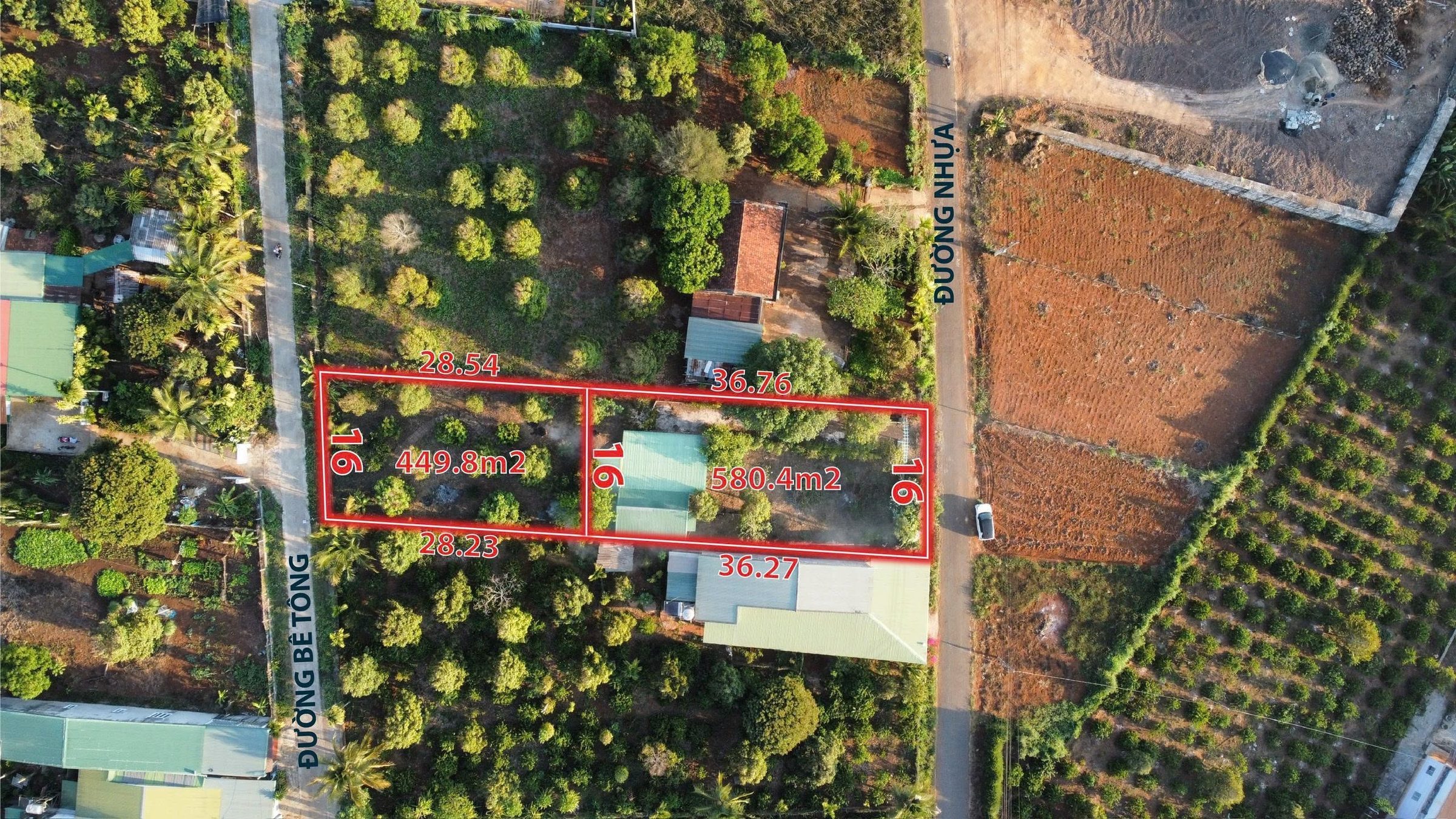 GẦN HỒ EA KAO - ĐƯỜNG NHỰA TẬN CỬA - GIÁ ĐẦU TƯ 🏝️16x28m = 449m2 có thổ cư 50m2 chỉ 140tr/m