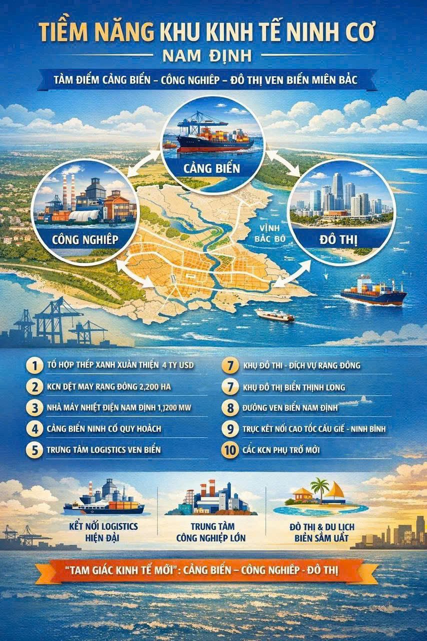 BÁN ĐẤT MẶT BIỂN DU LỊCH BÃI TẮM THỊNH LONG,KHU KINH TẾ NINH CƠ, GIÁ ĐẦU TƯ CHỈ 1,2 TỶ