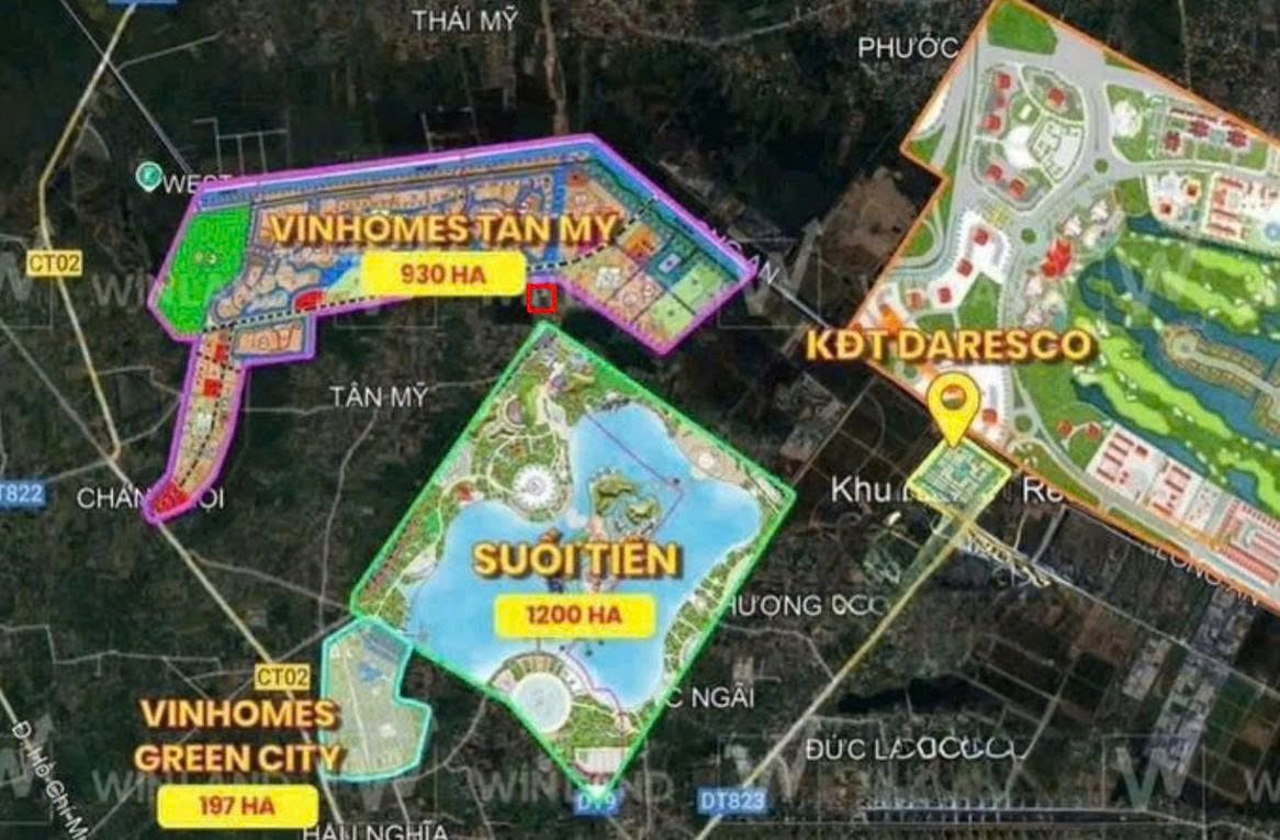 Bán đất 1880m² ngang 30m giá 30 tỷ Xã Hậu Nghĩa. Cạnh Vinhomes Tân Mỹ