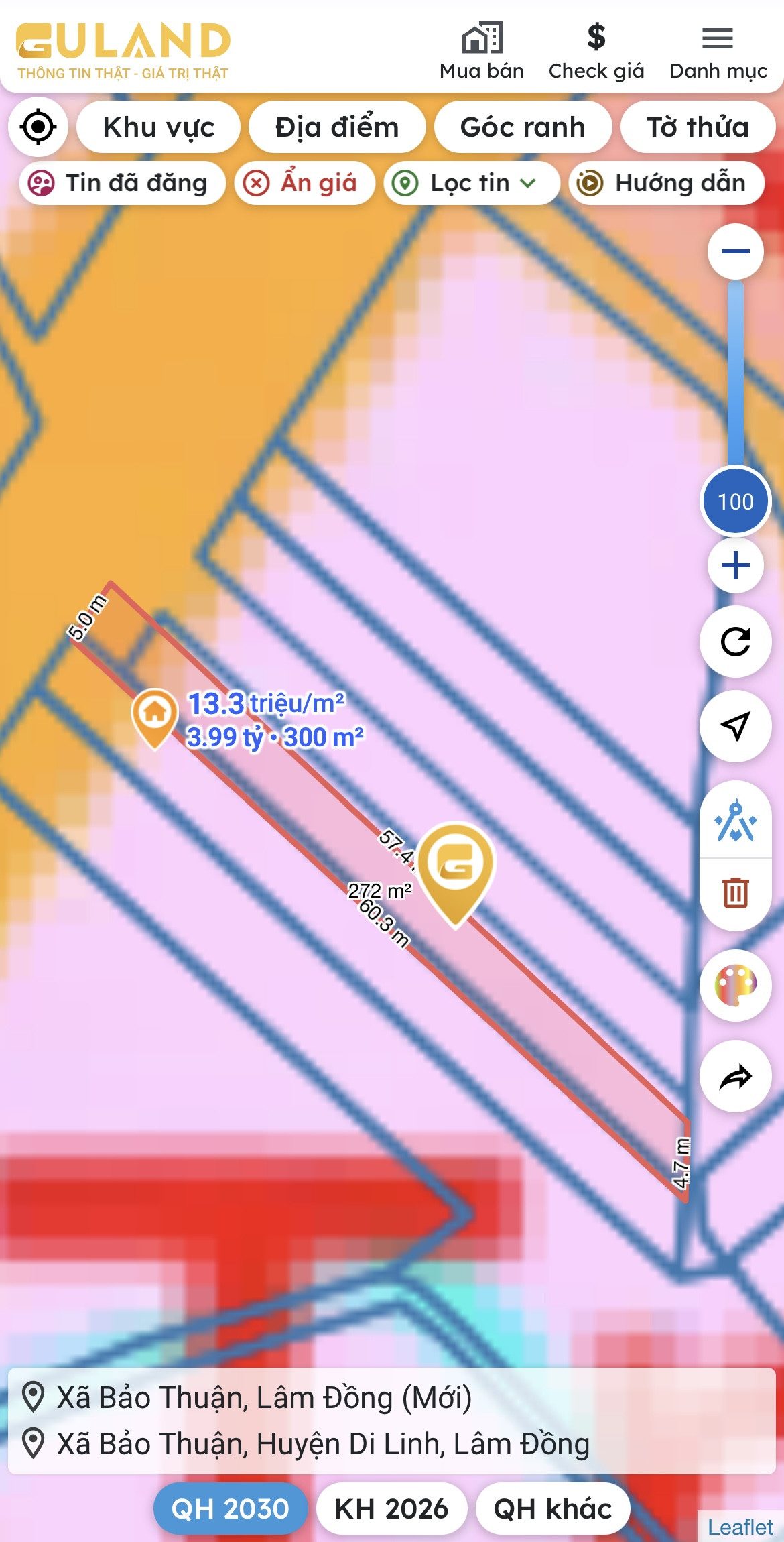 Bán Đất 269m² giá 3.1 tỷ tại Xã Hiệp An Huyện Đức Trọng Lâm Đồng