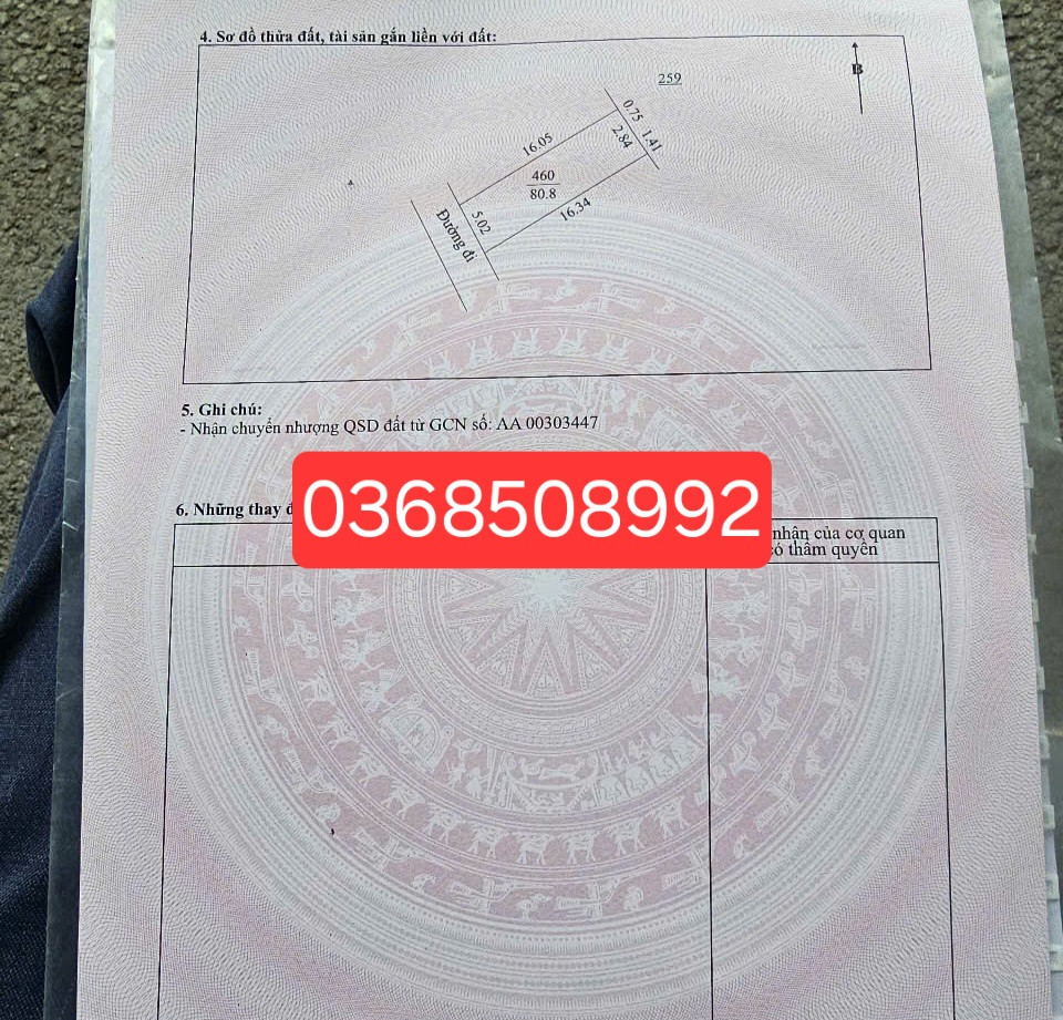Bán đất 80m² ngang 5m giá 1.25 tỷ Xã Hiệp Hòa