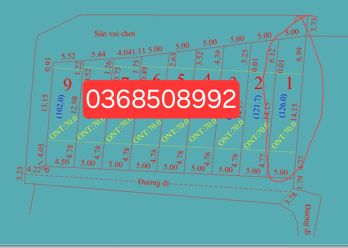 Bán đất 126m² ngang 5m giá 630 triệu Xã Hiệp Hòa