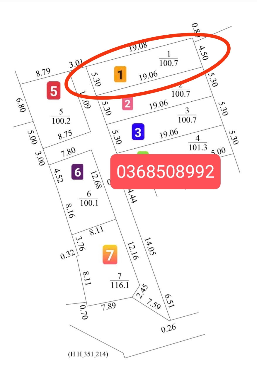 Bán đất 100m² ngang 4,5m giá 550 triệu Xã Hiệp Hòa