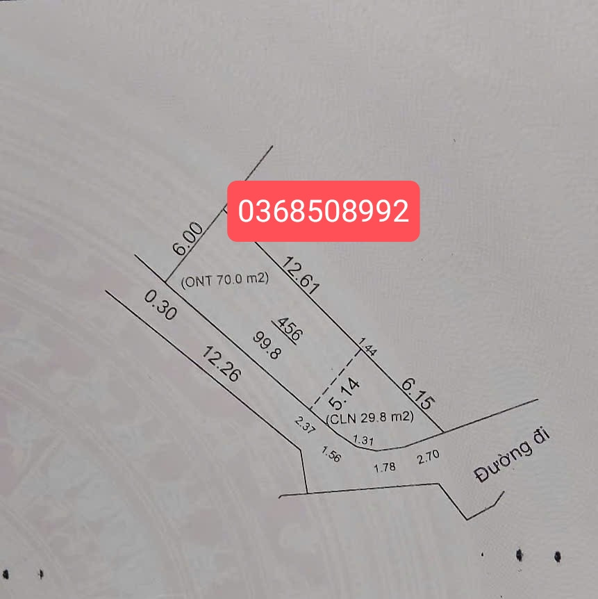 Bán đất 100m² ngang 6m giá 830 triệu Xã Hiệp Hòa