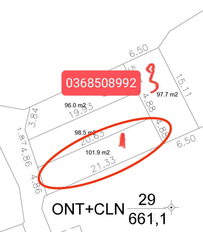 Bán đất 101m² ngang 4,8m giá 790 triệu Xã Hiệp Hòa