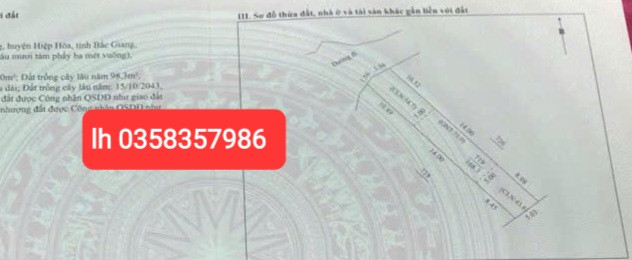 Bán đất 168.3m² có sẵn 70m² thổ cư ngang 5.03m giá 970 triệu tại Xã Hiệp Hòa