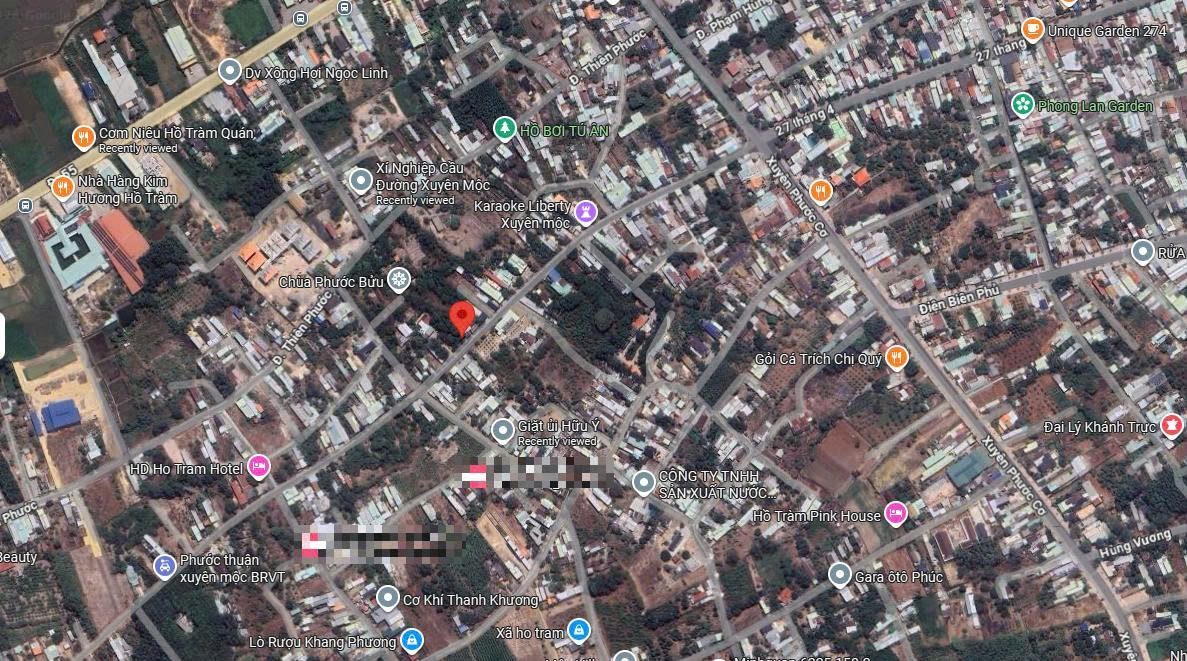Bán đất 793.2m² tại Phước Thuận (xã Hồ Tràm) cách biển Hồ Tràm 8km, cách QL55 500m