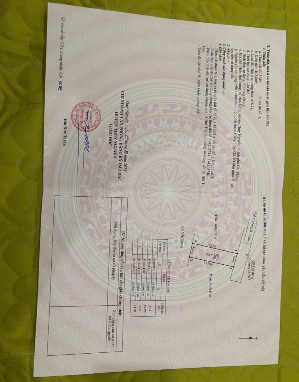 Bán 60 m ngay gần đấu giá bái trong Hoa Động . Ngõ ô tô .l/h:076.231.9990 e Thúy