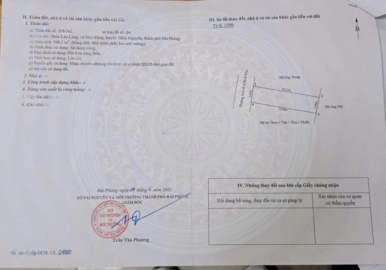Bán 100 m Hoa Động đường nhựa 5 m thông  , ngang 5 . Giá rẻ . L/h:076.231.9990 e Thúy