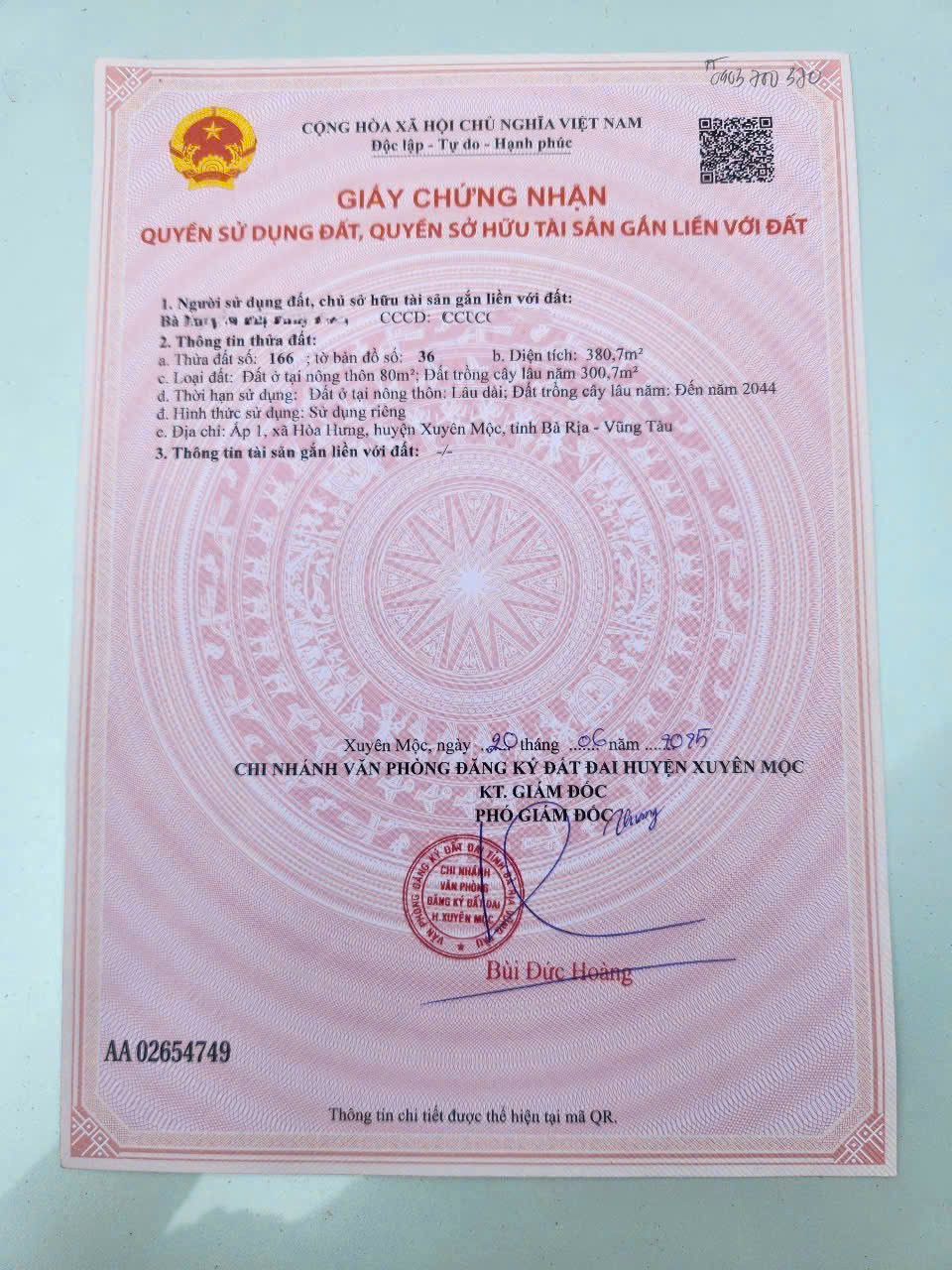 Bán đất 386.7m² ngang 10m Xã Hòa Hội