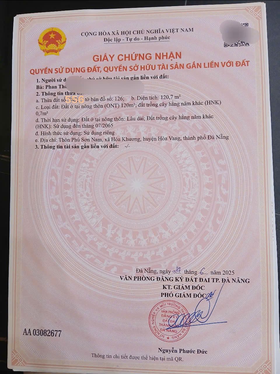 📌📌📌LÀM VIỆC TRỰC TIẾP GIÁ TỐT !!! Bán đất thôn Phú Sơn Nam, xã Hòa Khương