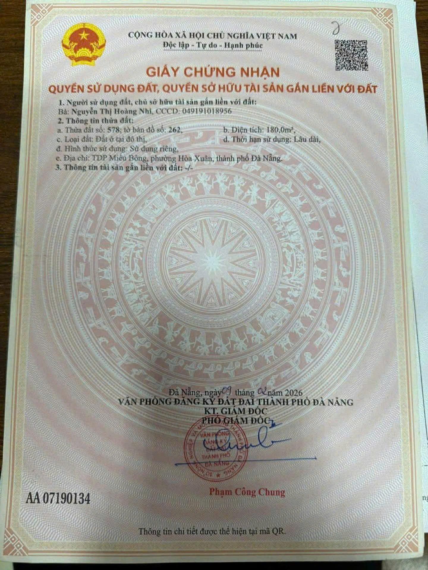 📌📌📌LÀM VIỆC TRỰC TIẾP GIÁ TỐT !!! Bán đất TDC Miếu Bông, xã Hòa Phước