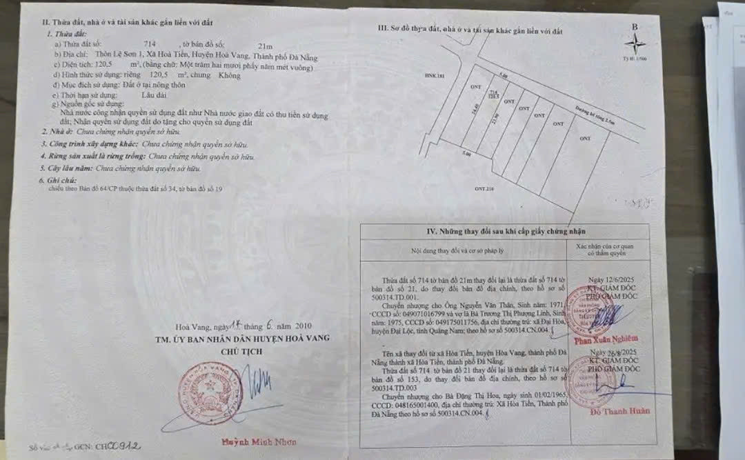 Đất Lệ Sơn 1 Hòa Tiến 📌📌📌LÀM VIỆC TRỰC TIẾP GIÁ TỐT !!!