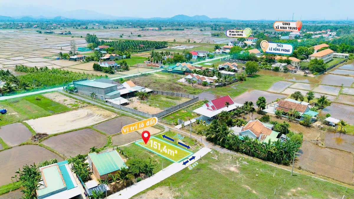 0763615365 Bán đất 151.4m² có sẵn 140m² thổ cư ngang 8m giá 390 triệu tại Xã Hòa Trí ĐG