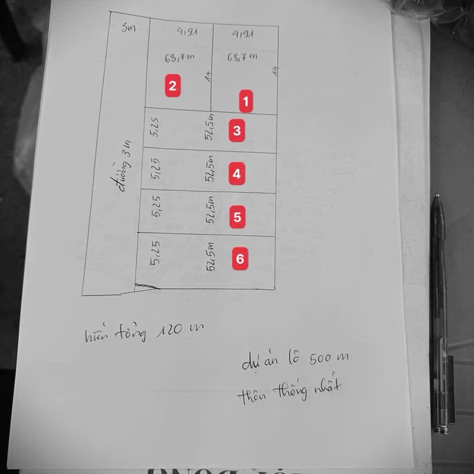 Bán đất 52,5m² full thổ cư ngang 5,25m giá 1.75 tỷ tại Xã Hoàn Long