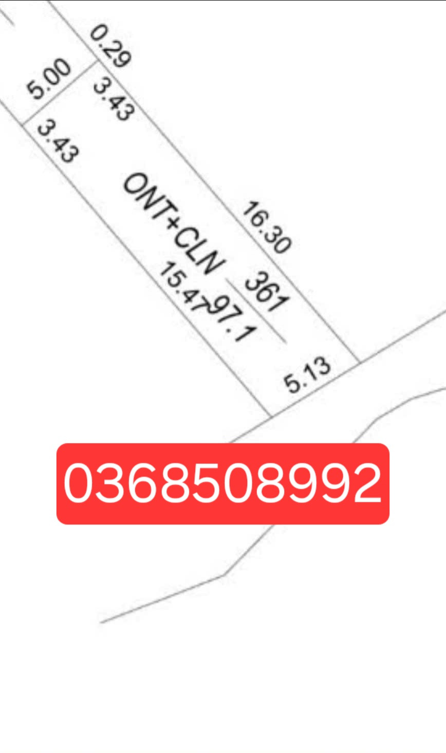 Bán đất 97m² ngang 5,3m giá 620 triệu Xã Hoàng Vân