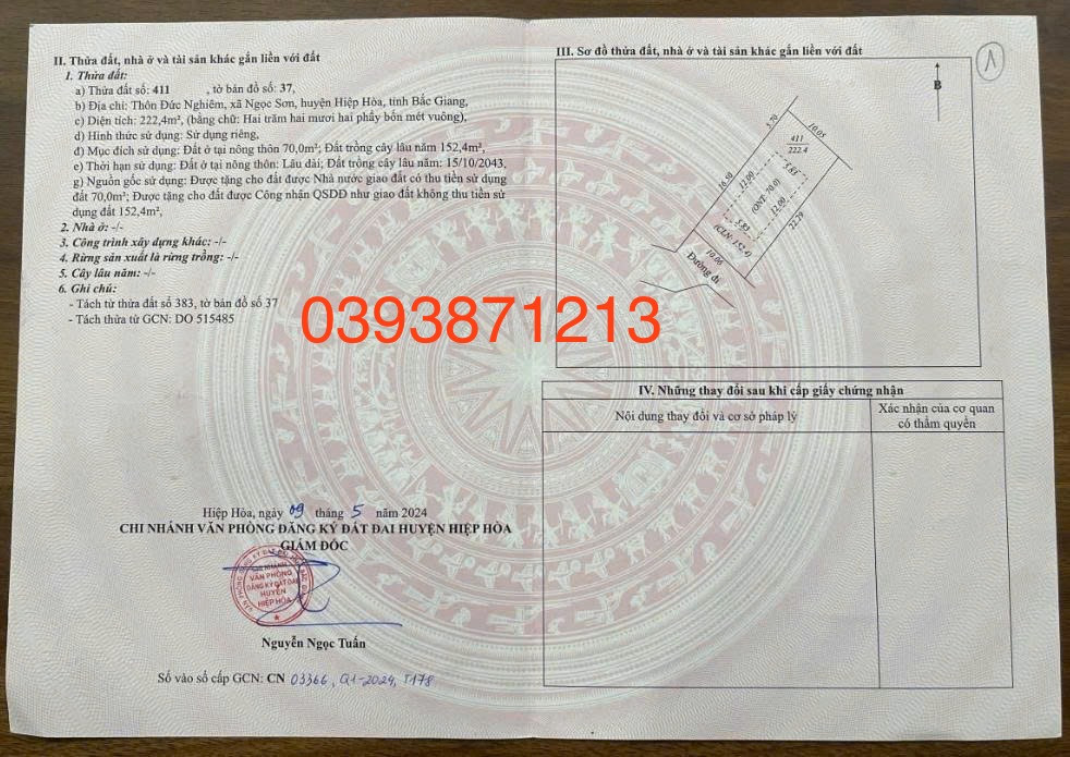 Bán đất 120m² full thổ cư ngang 10m giá 1.36 tỷ tại Xã Hoàng Vân