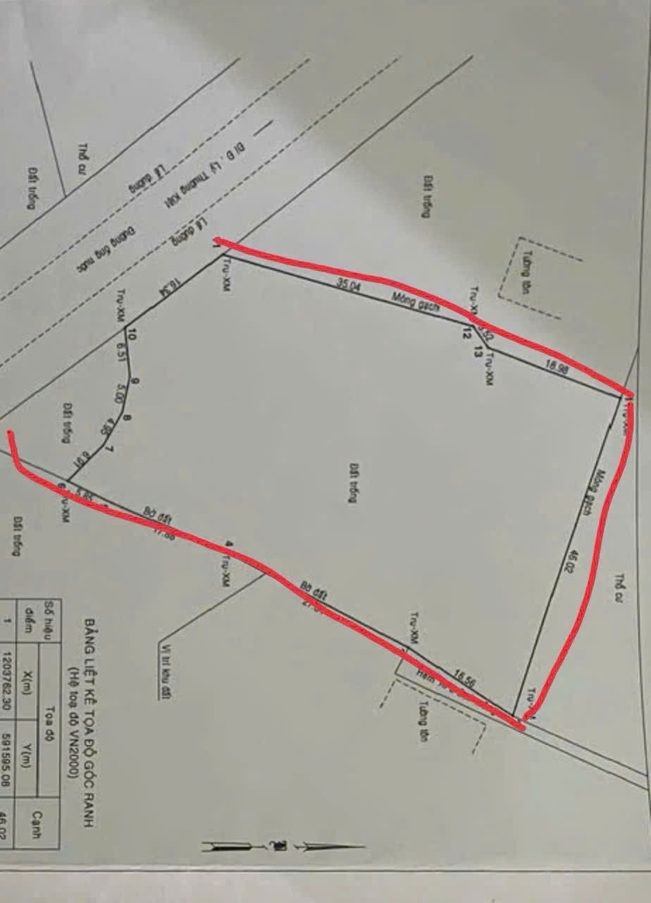 Bán đất 2817m² có sẵn 2000m² thổ cư giá 70 tỷ tại Xã Hóc Môn