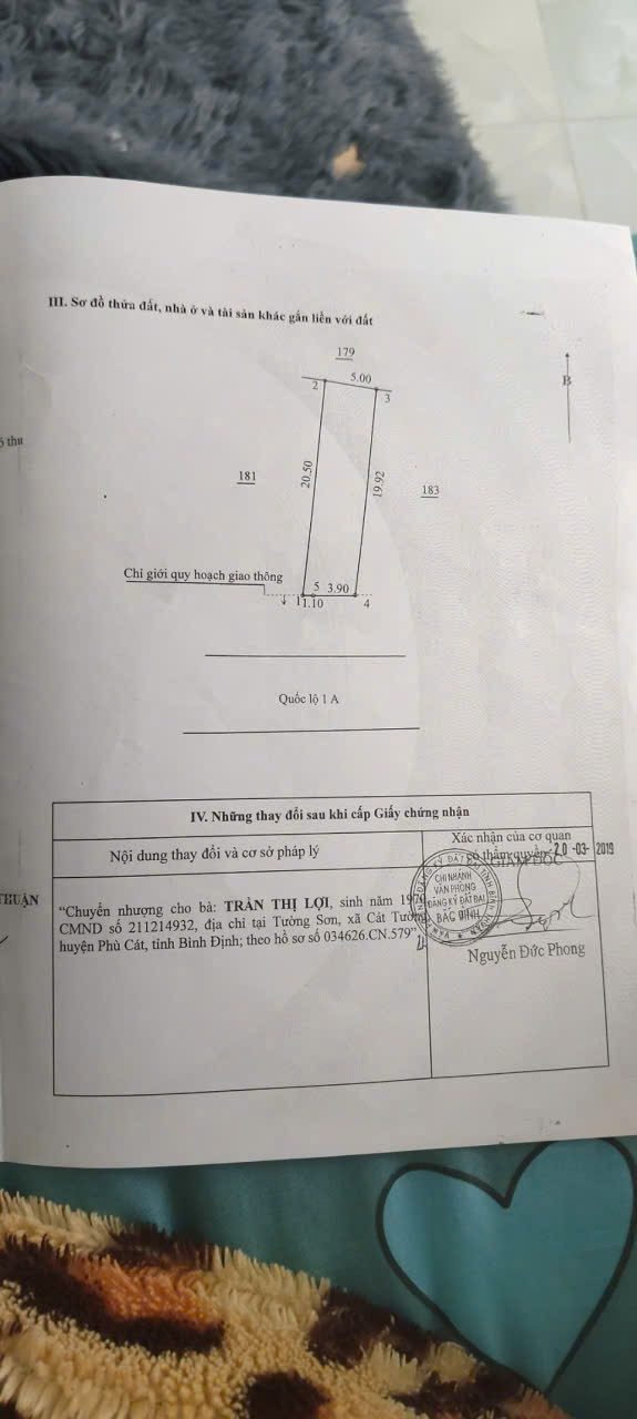 Bán đất 100.6m² full thổ cư ngang 5m giá 800 triệu tại Xã Hồng Thái