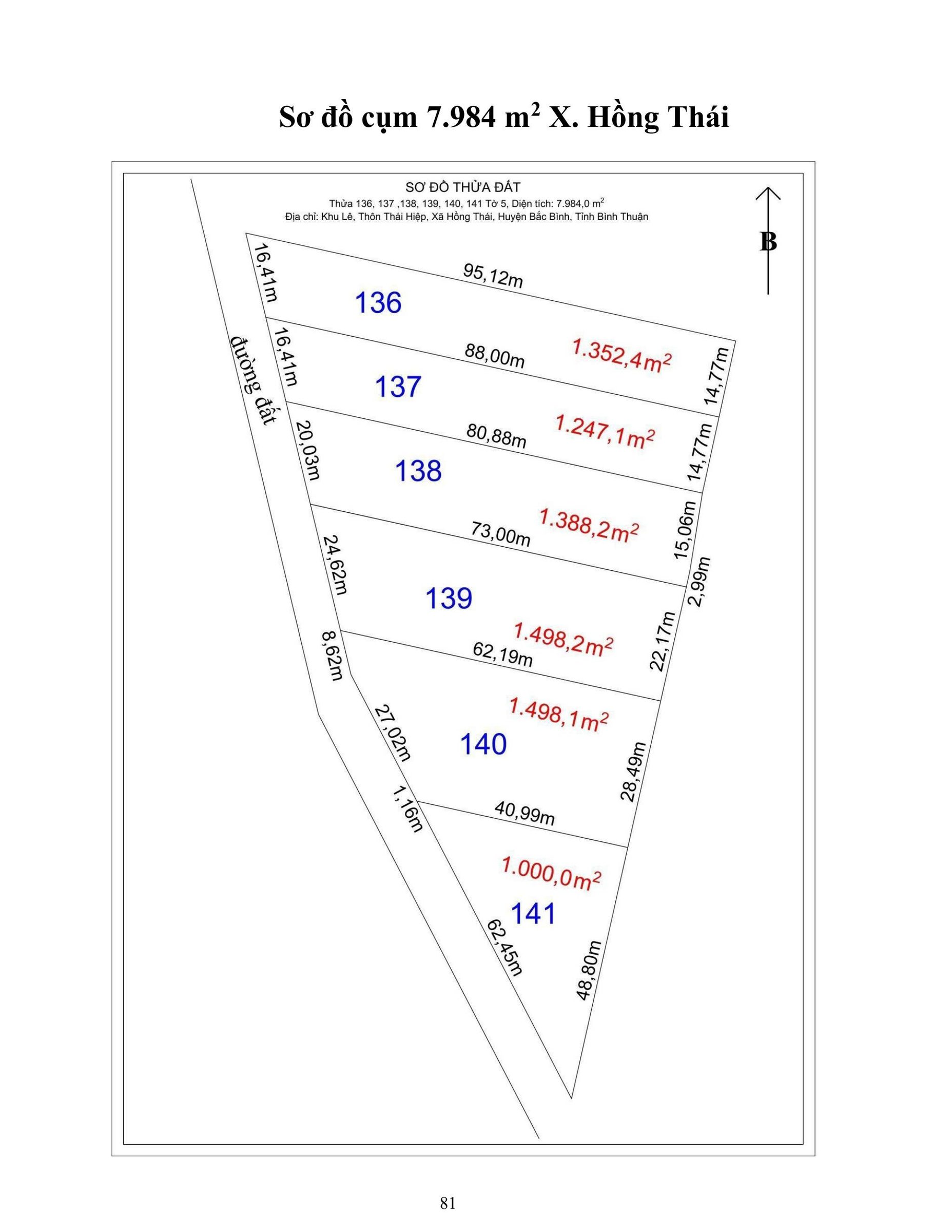12. Cụm 7.984 m2 X. Hồng Thái
Vị trí đất : Link
 THÔNG TIN LÔ ĐẤT
● Hướng: Tây.
● Pháp lý: Sổ hồng riêng.