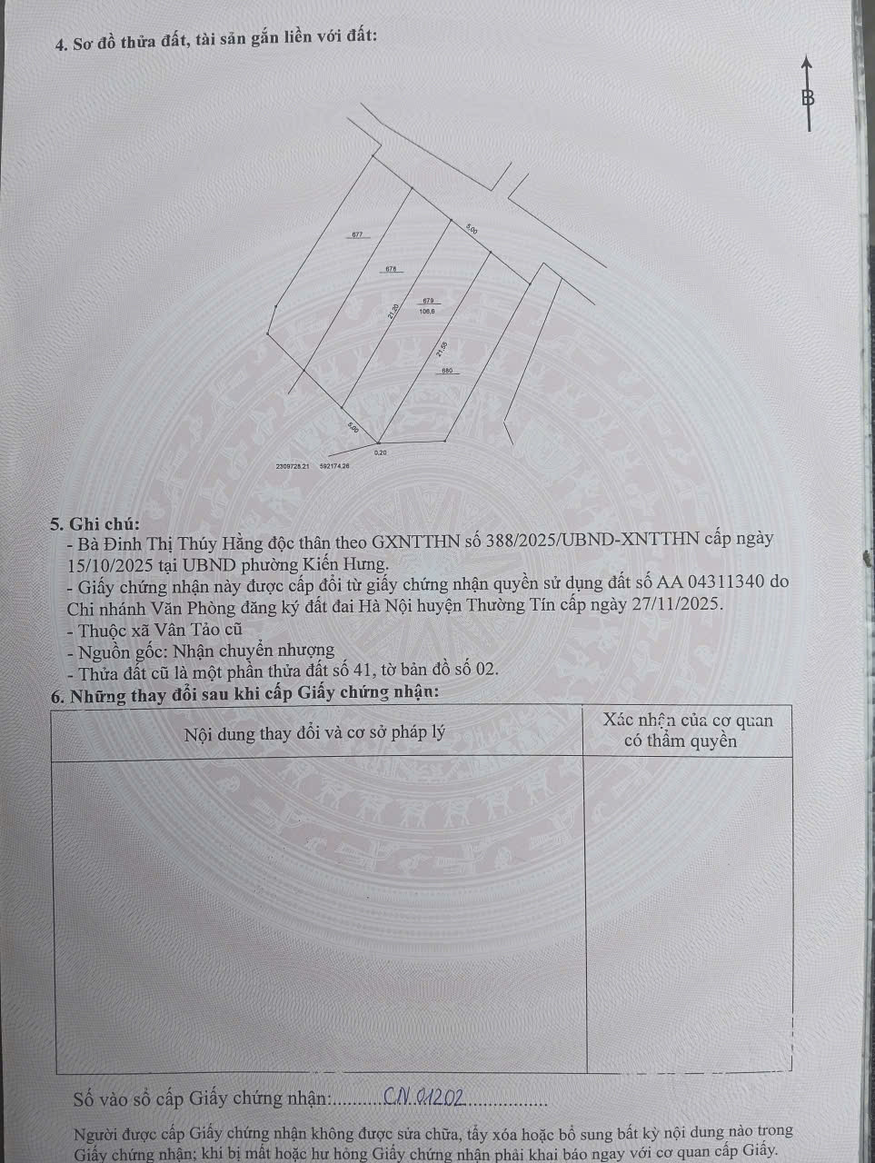 DUY NHẤT 106,6M2 ĐẤT FULL TC ĐÓN SÓNG VIN OLYMPIC PHÂN KHU C THƯỜNG TÍN GIÁ CHỈ 3X